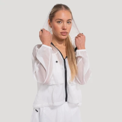 GymBeam Dámská bunda Flow White