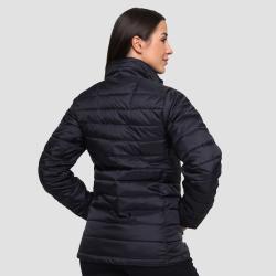 GymBeam Dámská bunda Puffer Black/Orange