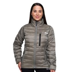 GymBeam Dámska bunda Puffer Vetiver/Black