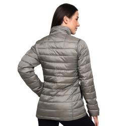 GymBeam Dámska bunda Puffer Vetiver/Black