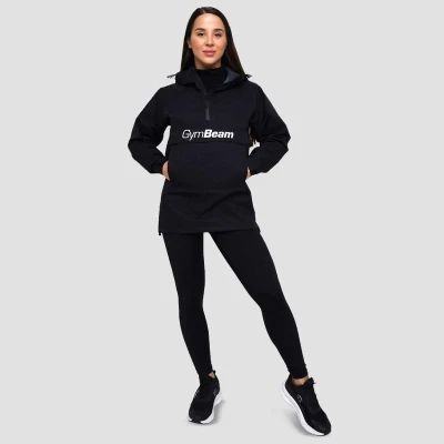 GymBeam Dámská bunda Rain Smock Black POUZE M (VÝPRODEJ)