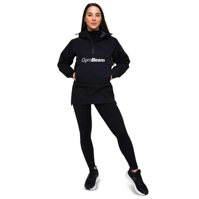 GymBeam Dámská bunda Rain Smock Black POUZE S (VÝPRODEJ)