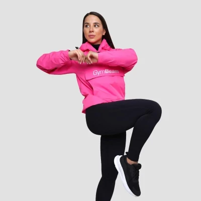 GymBeam Dámská bunda Rain Smock Fuchsia POUZE XL (VÝPRODEJ)