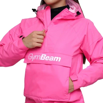 GymBeam Dámská bunda Rain Smock Fuchsia POUZE XL (VÝPRODEJ)