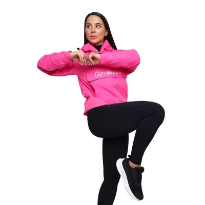 GymBeam Dámská bunda Rain Smock Fuchsia POUZE XL (VÝPRODEJ)