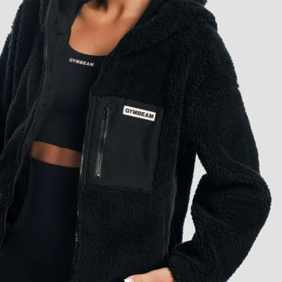 GymBeam Sherpa Black dámská bunda