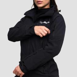 GymBeam Dámská bunda Softshell Black POUZE L (VÝPRODEJ)