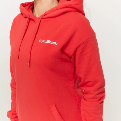 GymBeam Dámská Longline mikina Limitless Hot Red