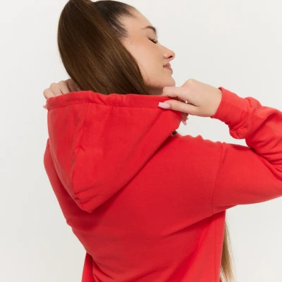 GymBeam Dámská Longline mikina Limitless Hot Red