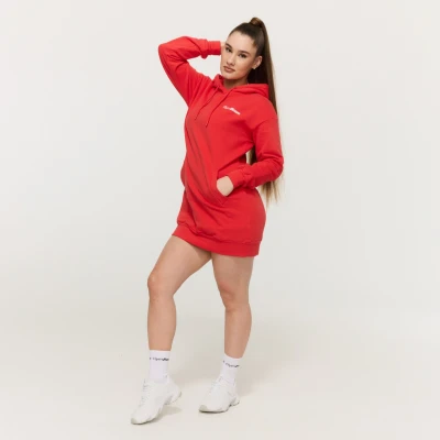 GymBeam Dámská Longline mikina Limitless Hot Red