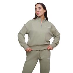 GymBeam Dámská mikina Agile ½ Zip Sage