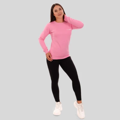 GymBeam Dámská mikina Basic Jumper Baby Pink