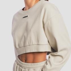 GymBeam Dámska mikina Cropped Aura Grey