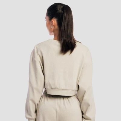 GymBeam Dámská mikina Cropped Aura Grey