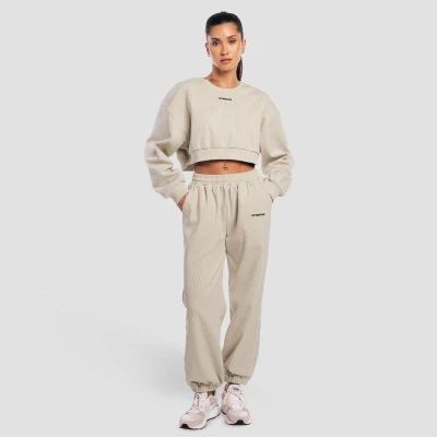 GymBeam Dámská mikina Cropped Aura Grey