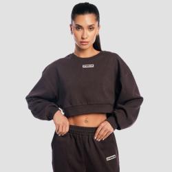 GymBeam Dámska mikina Cropped Aura Tee Brown