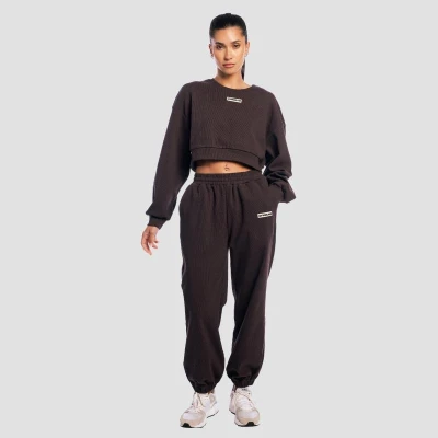 GymBeam Dámská mikina Cropped Aura Tee Brown