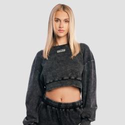 GymBeam Dámska mikina Cropped Aura Washed Black