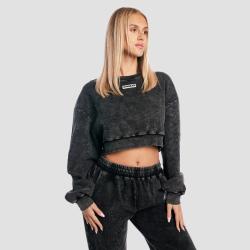 GymBeam Dámská mikina Cropped Aura Washed Black