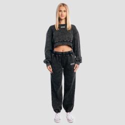 GymBeam Dámská mikina Cropped Aura Washed Black