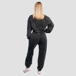 GymBeam Dámská mikina Cropped Aura Washed Black