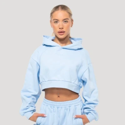 GymBeam Dámská mikina Cropped Mochi Blue