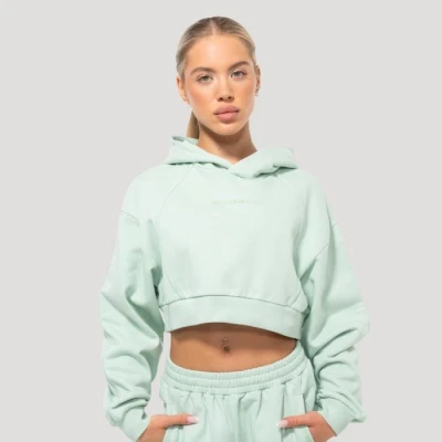 GymBeam Dámská mikina Cropped Mochi Green