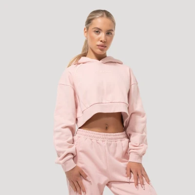 GymBeam Dámská mikina Cropped Mochi Pink