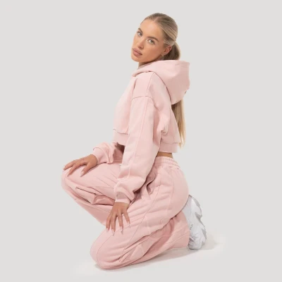 GymBeam Dámská mikina Cropped Mochi Pink