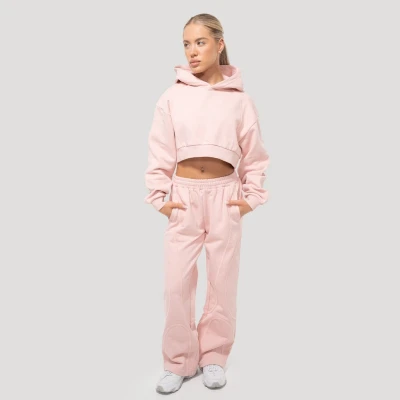 GymBeam Dámská mikina Cropped Mochi Pink
