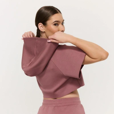 GymBeam Women‘s Relay Cropped Hoodie Haze