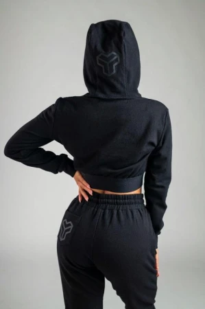 STRIX Dámská mikina Essential Cropped Hoodie Black