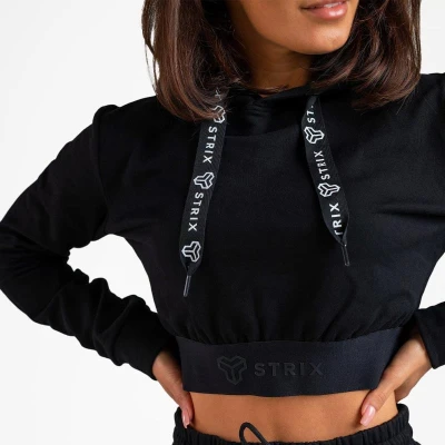 STRIX Dámská mikina Essential Cropped Hoodie Black
