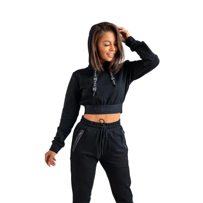 STRIX Dámská mikina Essential Cropped Hoodie Black