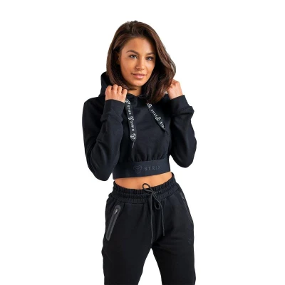 STRIX Dámská mikina Essential Cropped Hoodie Black