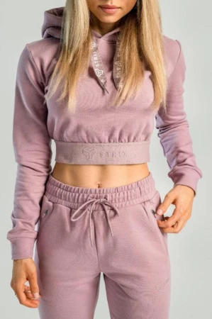 STRIX Dámská mikina Essential Cropped Hoodie Mauve