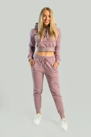 STRIX Dámská mikina Essential Cropped Hoodie Mauve