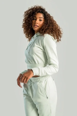 STRIX Dámská mikina Essential Cropped Hoodie Moon Grey