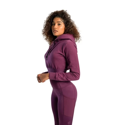 STRIX Dámská mikina Essential Cropped Hoodie Plum
