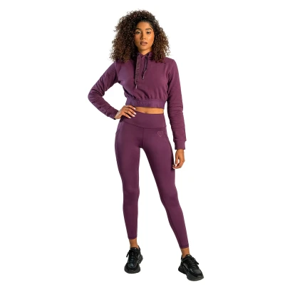 STRIX Dámská mikina Essential Cropped Hoodie Plum