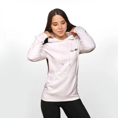 GymBeam Dámská mikina PRO Hoodie White GymBeam Dámská mikina PRO Hoodie White