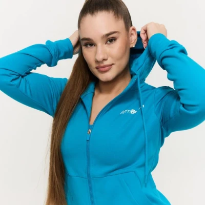 GymBeam Dámská mikina se zipem Limitless Aquamarine