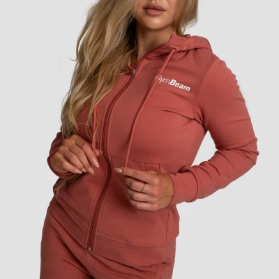 GymBeam Dámská mikina se zipem Limitless Cinnamon