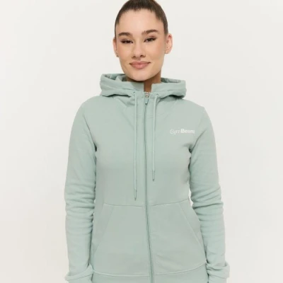 GymBeam Dámská mikina se zipem Limitless Eucalypt