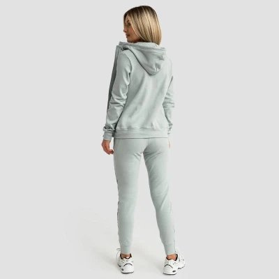 GymBeam Dámská mikina se zipem Limitless Eucalypt POUZE XXL (VÝPRODEJ)