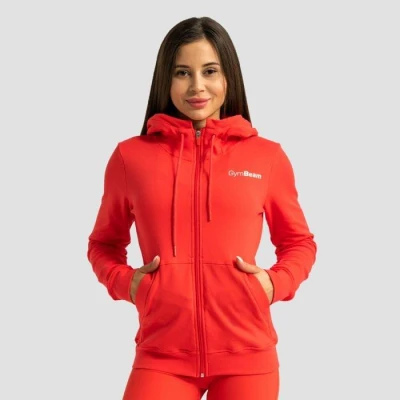 GymBeam Dámská mikina se zipem Limitless Hot Red GymBeam Dámská mikina se zipem Limitless Hot Red
