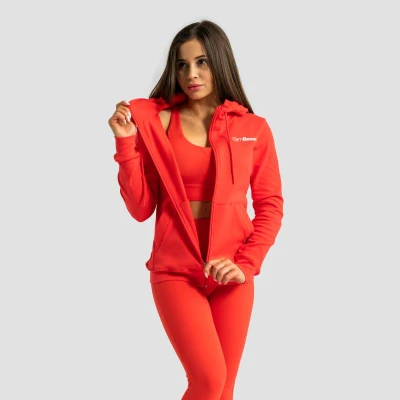 GymBeam Dámská mikina se zipem Limitless Hot Red