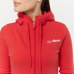GymBeam Dámská mikina se zipem Limitless Hot Red