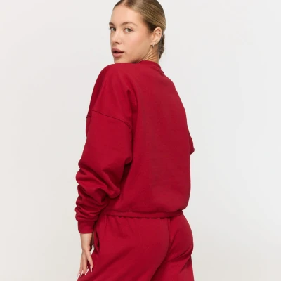GymBeam Dámská mikina Varsity Red
