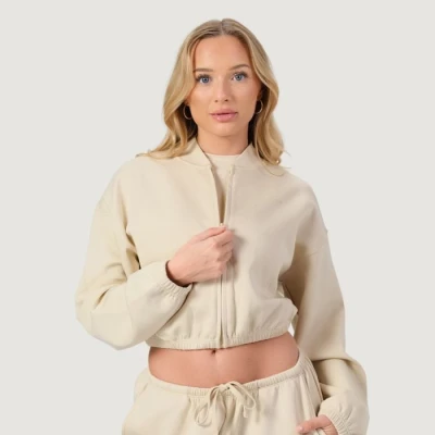 GymBeam Dámská mikina Zip-Up NEO Almond